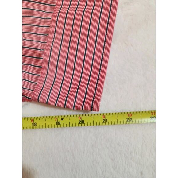 Izod NWT Shirt Mens 2XL Red Striped Long Sleeve Preppy Business Work MSRP $60 - Picture 10 of 12